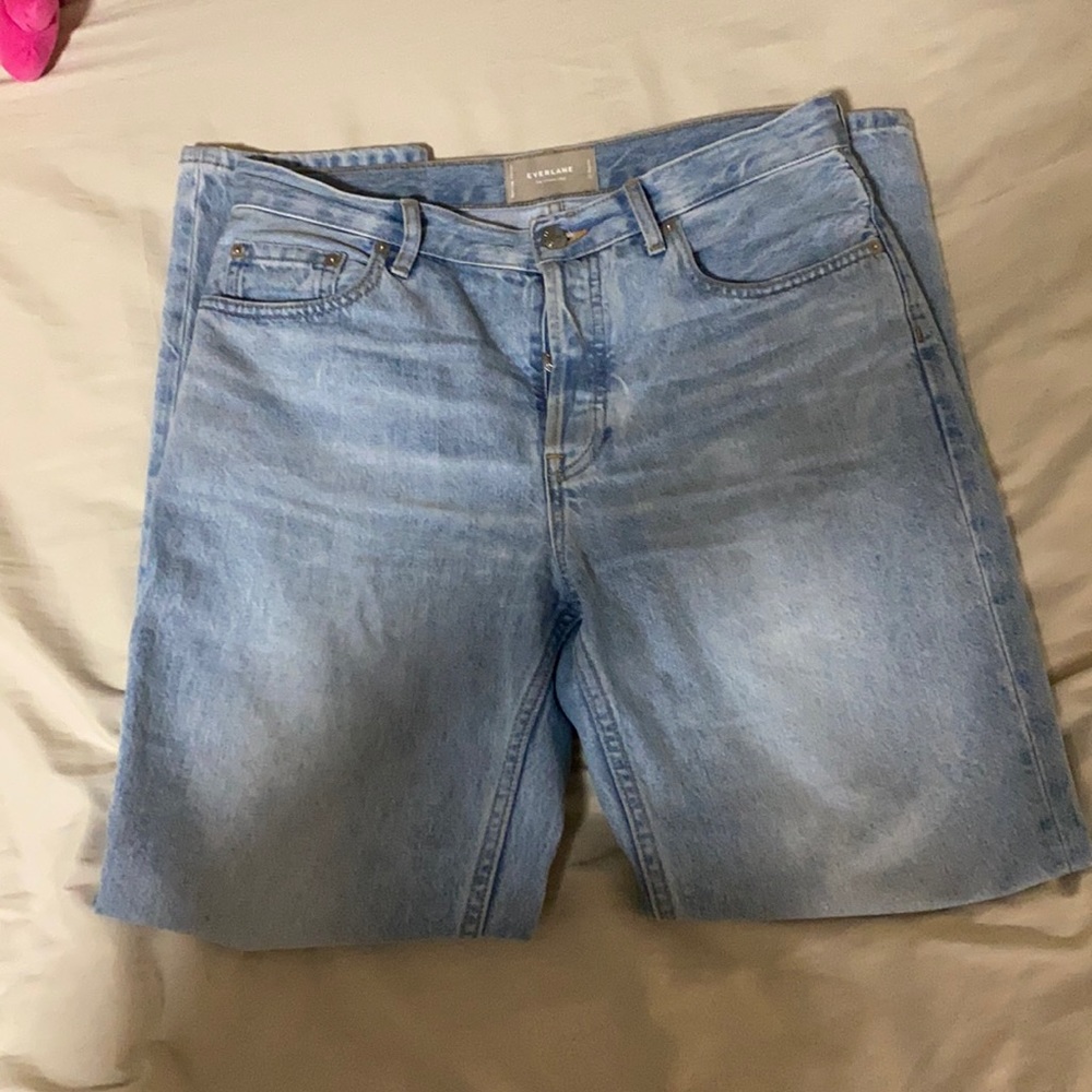 everlane light wash cheeky jeans size 28